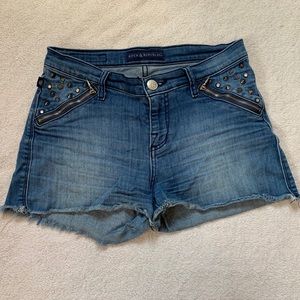 Rock & Republic Studded High Rise Jean Shorts